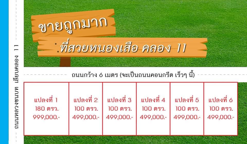 ที่ดินหนองเสือ คลอง11